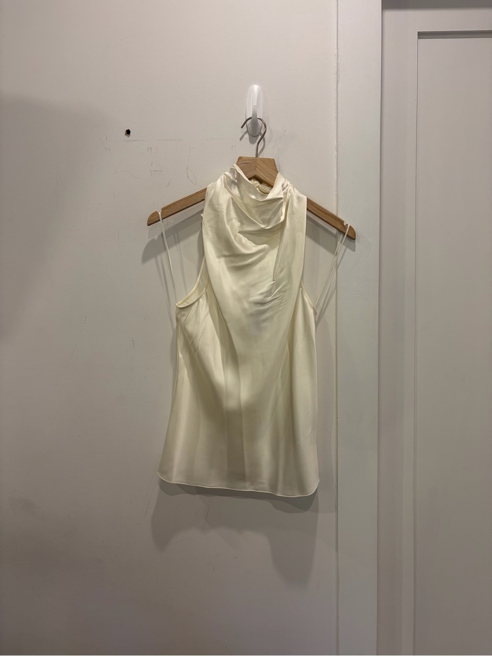 Helmut Lang Draped Sleeveless Silk Top